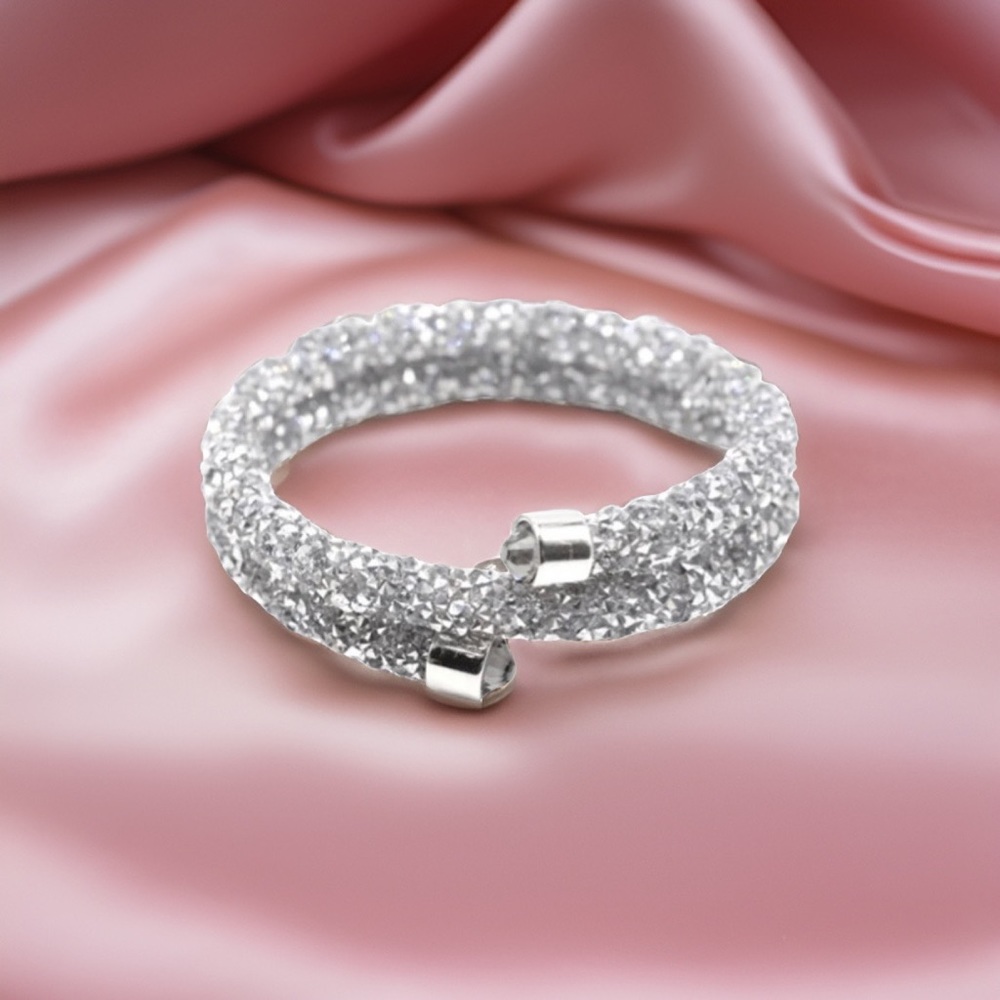 Exquisite Single Circle Crystal Rhinestone Cuff Multi-Layered Bracelet